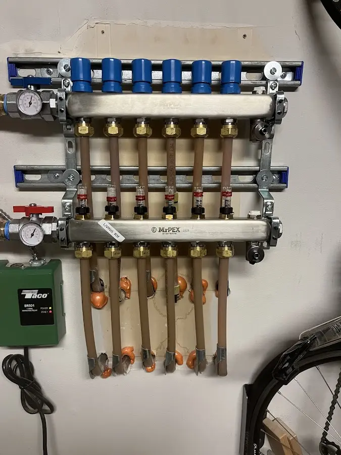 Plumber performing Gas Line Installation at a residential property in Laketon